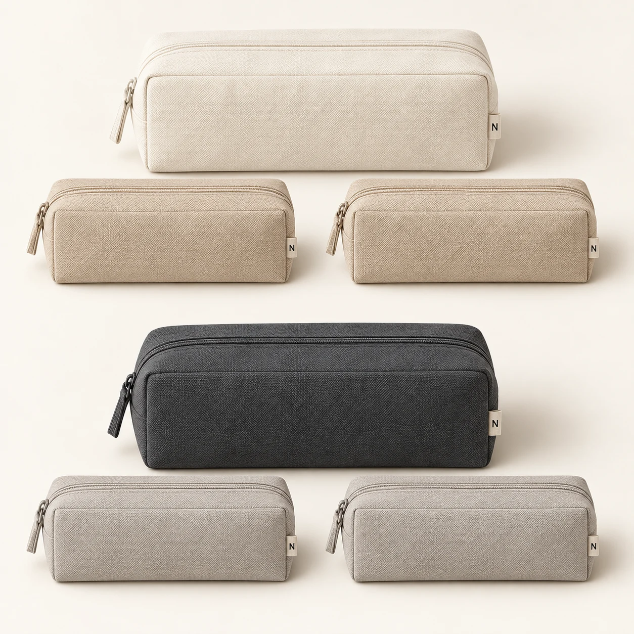 Studio Modular Set: Chalk–Oat and Graphite–Pebble color alternatives